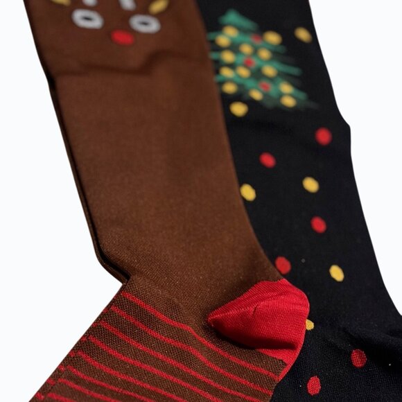 Christmas Compression Socks -Plus Size 2XL - 3 New Pairs - See 3/$20 sale - Picture 3 of 7